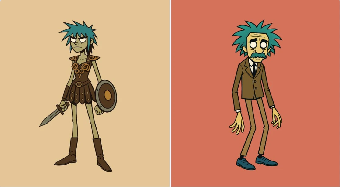Gorillaz Style Character