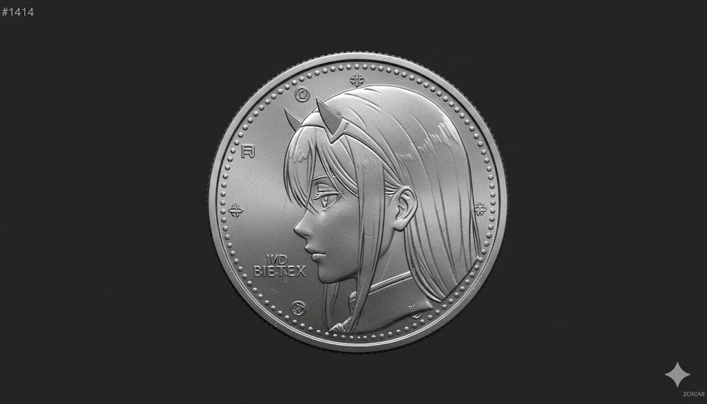 A delicate character metal coin