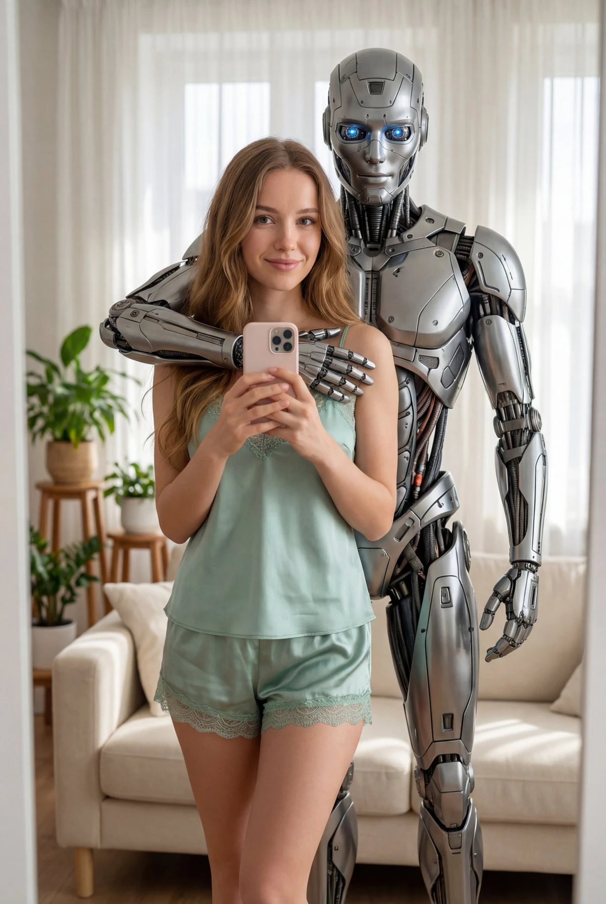 Warm moment between human and robot