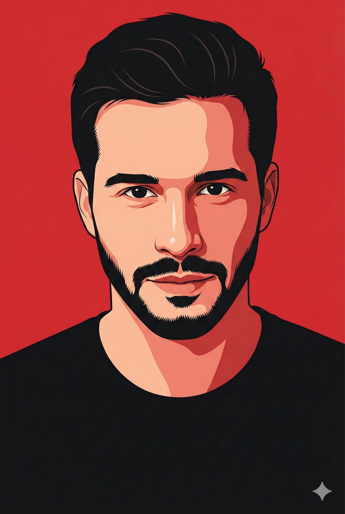 Modern vector poster portrait