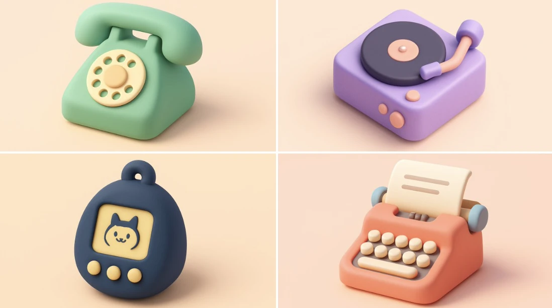 3D Cute Pastel Clay Icon